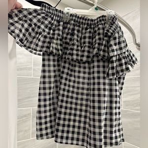 Rebellion Gingham Off The Shoulder Top